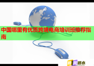 中国哪里有优质跨境电商培训班推荐指南