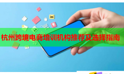 杭州跨境电商培训机构推荐及选择指南
