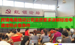 跨境电商培训公司资质要求详解标准申请流程必备条件