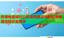 跨境电商培训公司资质要求详解标准申请流程必备条件