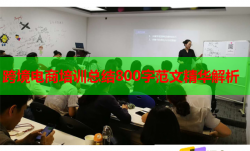 跨境电商培训总结800字范文精华解析