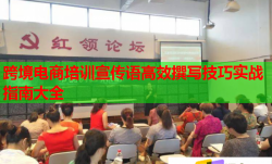 跨境电商培训宣传语高效撰写技巧实战指南大全
