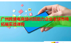 广州跨境电商培训班助力企业全球市场拓展实战课程